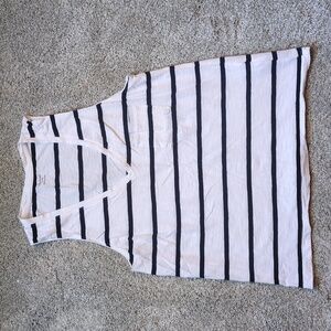 Madewell Whisper Soft cotton navy and white striped pocket tank size me…